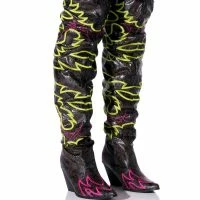 KELSEY OVER THE KNEE WESTERN BOOT IN BROWN MULTI