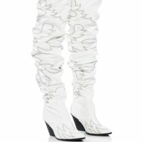 KELSEY OVER THE KNEE WESTERN BOOT IN WHITE