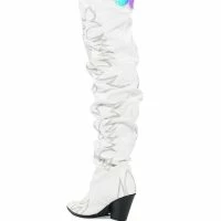 KELSEY OVER THE KNEE WESTERN BOOT IN WHITE -Sewing Down South shop kelsey over the knee western boot in white white 4 4 c1 c1
