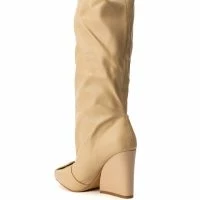 LUXE IN LOVE KNEE HIGH CHUNKY BOOT IN NUDE -Sewing Down South shop luxe in love knee high chunky boot in nude nude 7 7