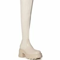MARGOT KNIT STRETCH BOOT IN CREAM -Sewing Down South shop margot knit stretch boot in cream cream 3 3