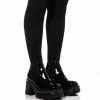 MARGOT THIGH HIGH KNIT STRETCH BOOT IN BLACK