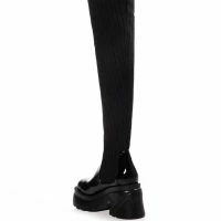 MARGOT THIGH HIGH KNIT STRETCH BOOT IN BLACK -Sewing Down South shop margot thigh high knit stretch boot in black black 4 4