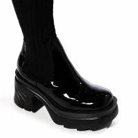 MARGOT THIGH HIGH KNIT STRETCH BOOT IN BLACK -Sewing Down South shop margot thigh high knit stretch boot in black black 5 5