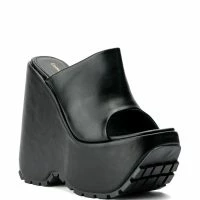 MEANIE CHUNKY MULE IN BLACK -Sewing Down South shop meanie chunky mule in black black 3 3
