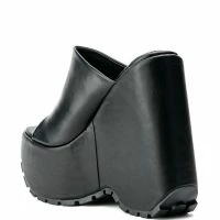 MEANIE CHUNKY MULE IN BLACK -Sewing Down South shop meanie chunky mule in black black 4 4