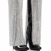 METIZER CHAINMAIL STILETTO WEDGE BOOT IN BLACK PATENT