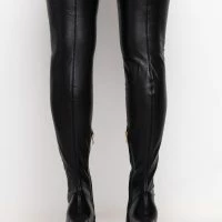 AZALEA WANG CANT GET YOU OFF MY MIND THIGH HIGH BOOT WITH 4 WAY STRETCH -Sewing Down South shop mindful black pu 5 5 c1
