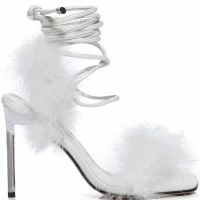 MOJITO MAMI FEATHER STRAPPY SANDAL IN WHITE -Sewing Down South shop mojito mami feather strappy sandal in white white 3 3