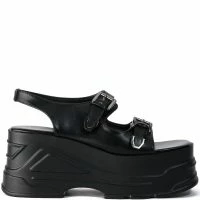 MONSTER JAM FLATFORM SANDAL IN BLACK
