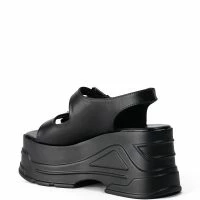 MONSTER JAM FLATFORM SANDAL IN BLACK -Sewing Down South shop monster jam flatform sandal in black black 4 4