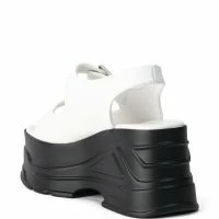 MONSTER JAM FLATFORM SANDAL IN WHITE -Sewing Down South shop monster jam flatform sandal in white white 4 4