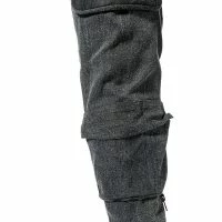 MOTOFOX STILETTO OVER THE KNEE BOOT IN BLACK DENIM -Sewing Down South shop motofox stiletto over the knee boot in black denim black 6 6