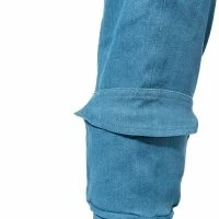 MOTOFOX STILETTO OVER THE KNEE BOOT IN BLUE DENIM -Sewing Down South shop motofox stiletto over the knee boot in blue denim denim 6 6