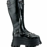 NEW KIDS FLATFORM BOOT IN BLACK -Sewing Down South shop new kids flatform boot in black black 3 3