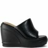 OCEAN EYES WEDGE SANDAL IN BLACK