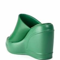 OCEAN EYES WEDGE SANDAL IN GREEN -Sewing Down South shop ocean eyes wedge sandal in green green 4 4