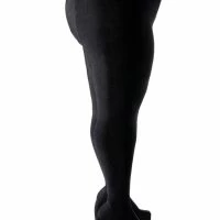 PLUS AZALEA WANG STAR STRETCH CHUNKY HEEL PANT BOOT IN BLACK -Sewing Down South shop plus azalea wang star stretch chunky heel pant boot in black black 2 2