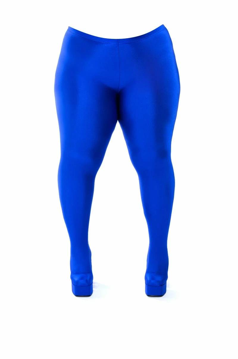 PLUS AZALEA WANG STAR STRETCH CHUNKY HEEL PANT BOOT IN BLUE 3 PLUS AZALEA WANG STAR STRETCH CHUNKY HEEL PANT BOOT IN BLUE - Image 3