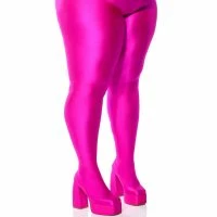 PLUS AZALEA WANG STAR STRETCH CHUNKY HEEL PANT BOOT IN FUCHSIA