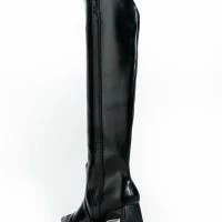 POSTED BLACK KNEE HIGH WESTERN BOOT -Sewing Down South shop posted black knee high western boot black 5 5