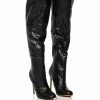 RONNIE WEAVED THIGH HIGH BOOT IN BLACK