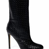 RONNIE WEAVED THIGH HIGH BOOT IN BLACK -Sewing Down South shop ronnie weaved thigh high boot in black black 5 5
