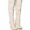 RONNIE WEAVED THIGH HIGH BOOT IN CREAM