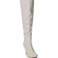 RONNIE WEAVED THIGH HIGH BOOT IN CREAM -Sewing Down South shop ronnie weaved thigh high boot in cream cream 3 3