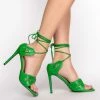 SCORPIO STRAPPY STILETTO SANDAL IN GREEN
