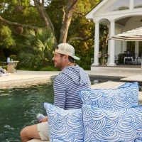 Sewing Down South Poolside Collection: Extended Lumbar Wave Pillow