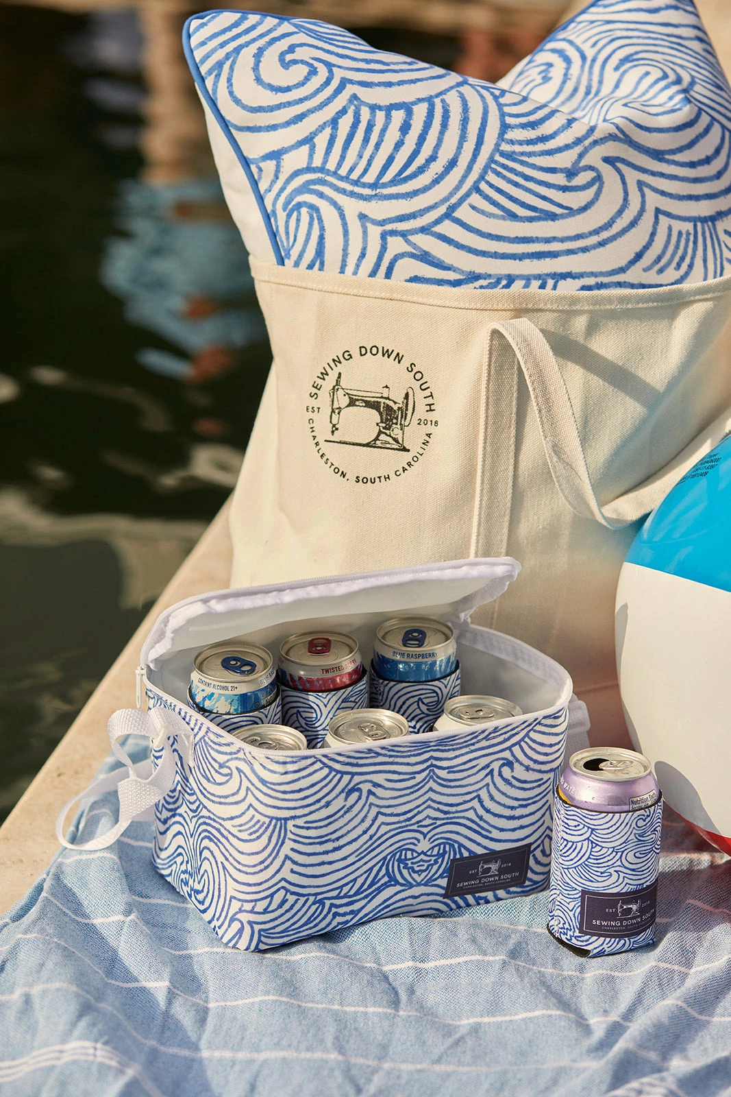 Sewing Down South Poolside Collection: Wave Cooler 3 Sewing Down South Poolside Collection: Wave Cooler - Image 3