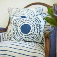 Sewing Down South Modern Collection: Navy Medallion Lumbar Pillow