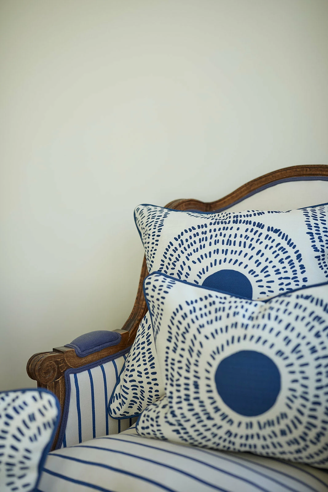 Sewing Down South Modern Collection: Navy Medallion Lumbar Pillow 5 Sewing Down South Modern Collection: Navy Medallion Lumbar Pillow - Image 5
