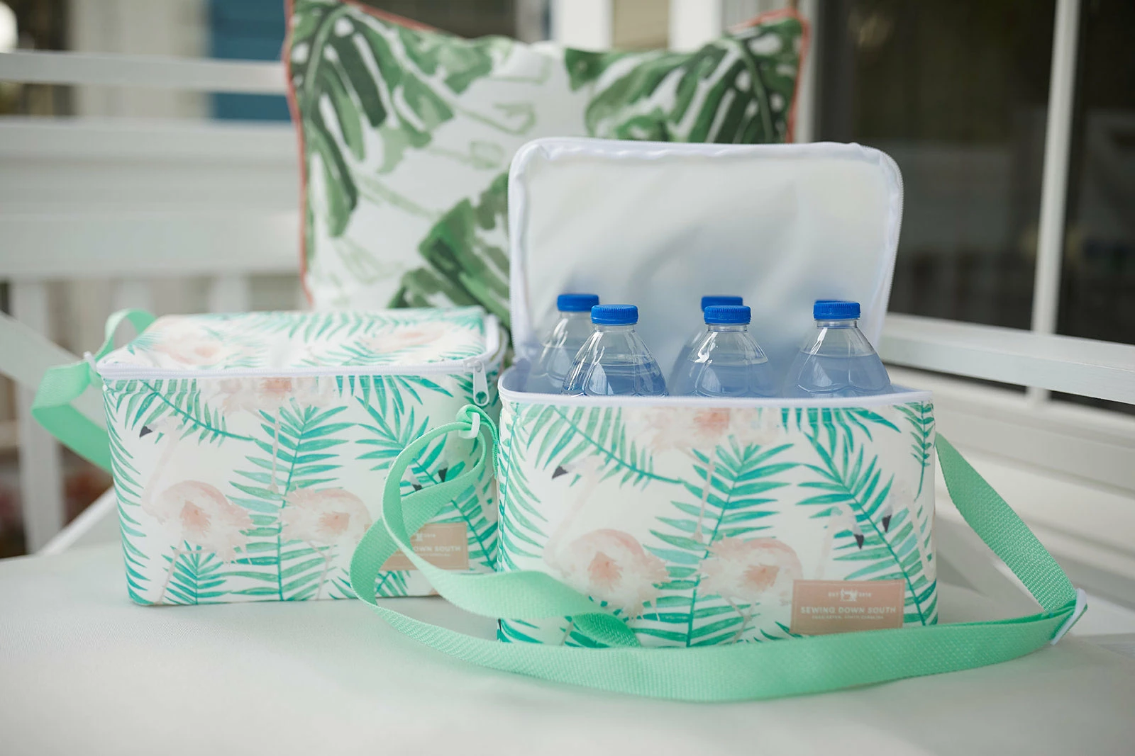 Sewing Down South Flock Of Flamingo Cooler 4 Sewing Down South Flock Of Flamingo Cooler - Image 4