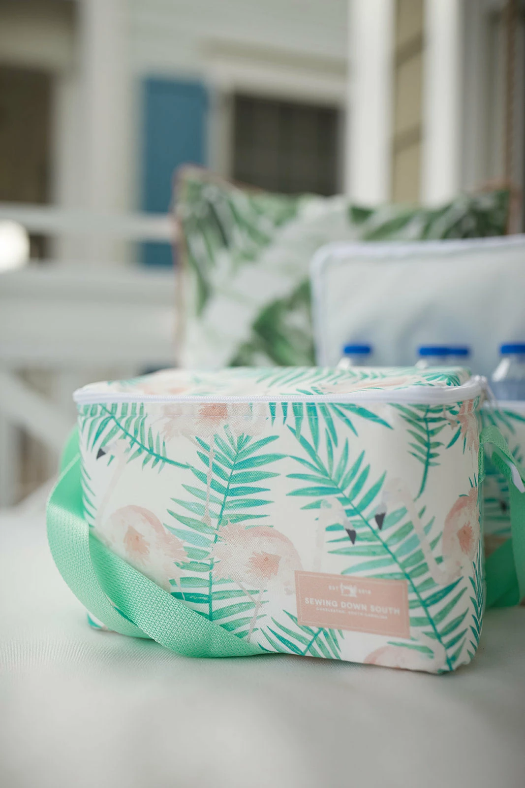 Sewing Down South Flock Of Flamingo Cooler 1 Sewing Down South Flock Of Flamingo Cooler