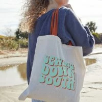 Sewing Down South *SEW NEW* SDS Bubble Letter Tote, Burnt Orange