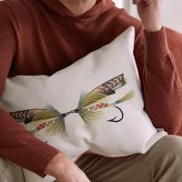 Sewing Down South Fly Fish Lumbar Pillow