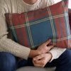 Sewing Down South The Velvet Collection: Navy Plaid Lumbar Pillow