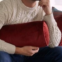 Sewing Down South Velvet Collection: Wine Bolster Pillow