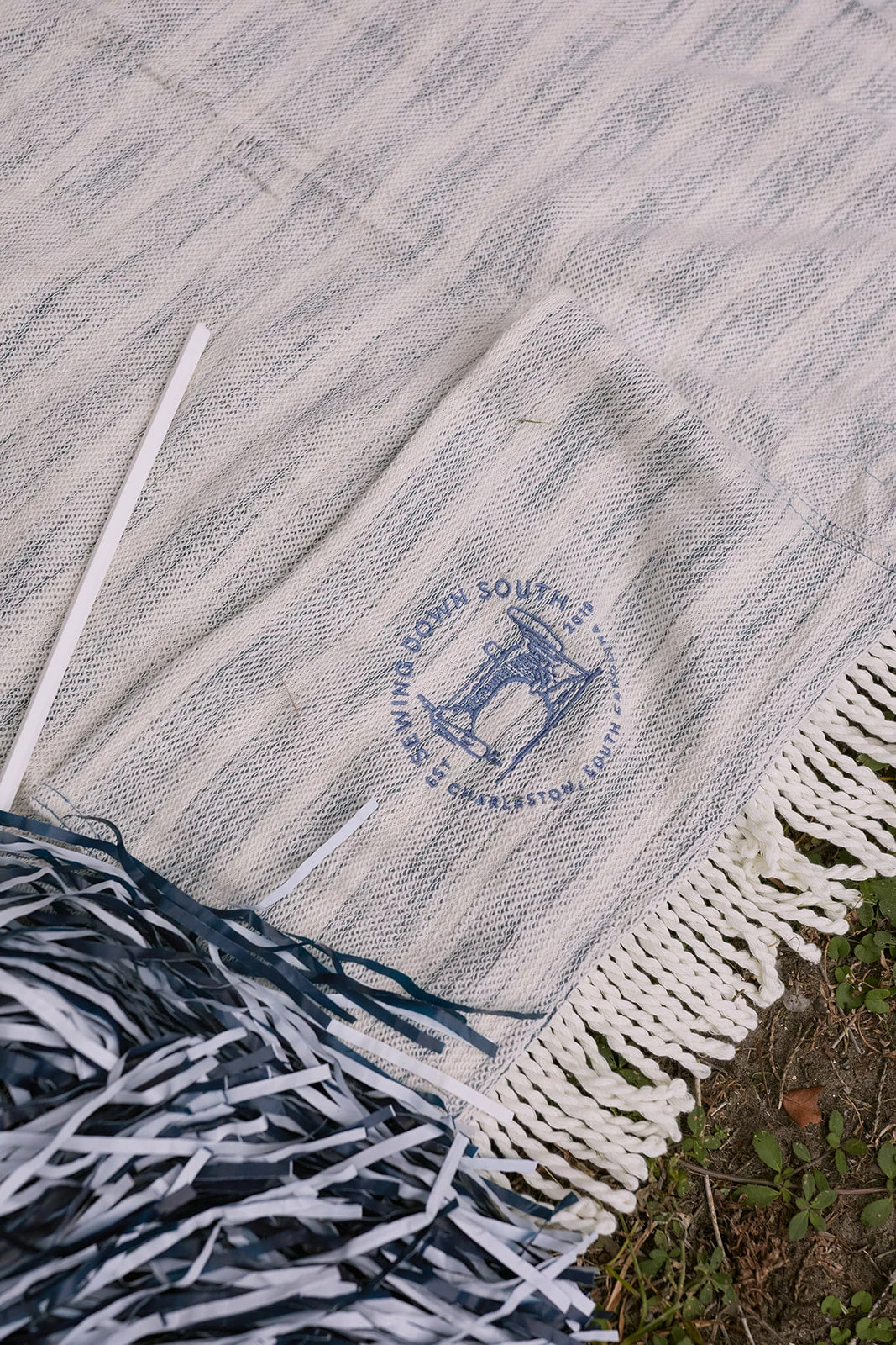 Sewing Down South *SEW NEW* SDS Embroidered Picnic Blanket With Tassels 8 Sewing Down South *SEW NEW* SDS Embroidered Picnic Blanket With Tassels - Image 8