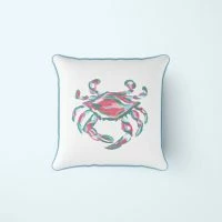Sewing Down South Outdoor Coral King Crab Pillow