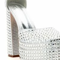 SIP OF SPARKLING SILVER PLATFORM MARY JANES -Sewing Down South shop sip of sparkling silver platform mary janes silver 5 5