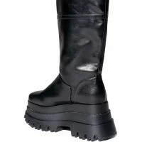 SKYHIGH FLATFORM BOOTIE IN BLACK -Sewing Down South shop skyhigh flatform bootie in black black 4 4