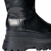 SKYHIGH FLATFORM BOOTIE IN BLACK -Sewing Down South shop skyhigh flatform bootie in black black 5 5