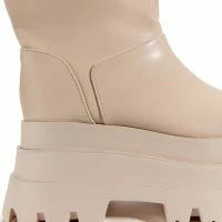 SKYHIGH FLATFORM BOOTIE IN NUDE -Sewing Down South shop skyhigh flatform bootie in nude nude 5 5