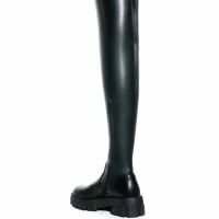 **SLIM FIT** AZALEA WANG LATE NIGHTS FITTED OVER THE KNEE FLATFORM BOOT WITH 4 WAY STRETCH -Sewing Down South shop slim fit azalea wang late nights fitted over the knee flatform boot black 4 4