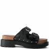 SLOW MOTION FLAT SANDAL IN BLACK