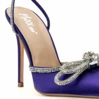 SOFIA SATIN RHINESTONE PUMP IN PURPLE -Sewing Down South shop sofia satin rhinestone pump in purple purple 5 5
