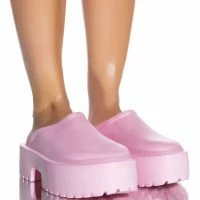 STEP LIVELY SLIP ON MULE IN PINK